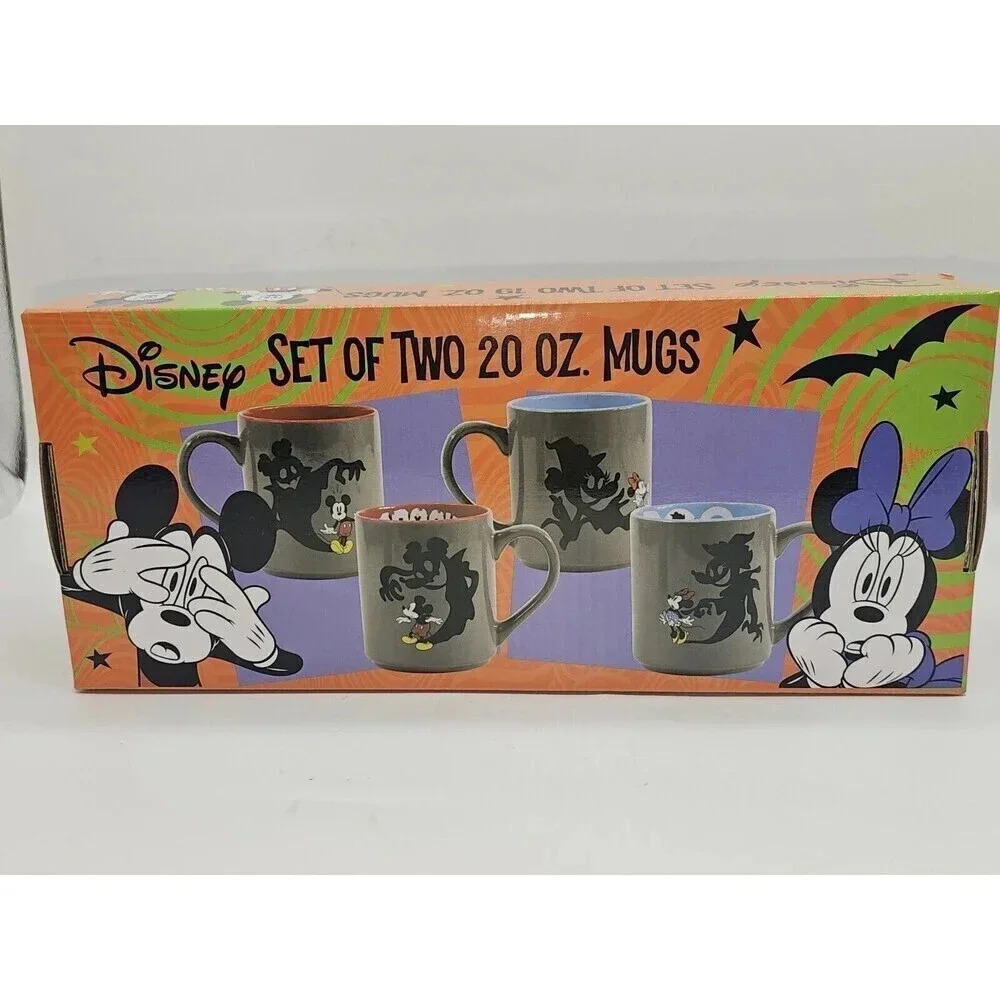 Disney Mickey And Minnie Mouse Halloween Mugs 2 Set 19oz